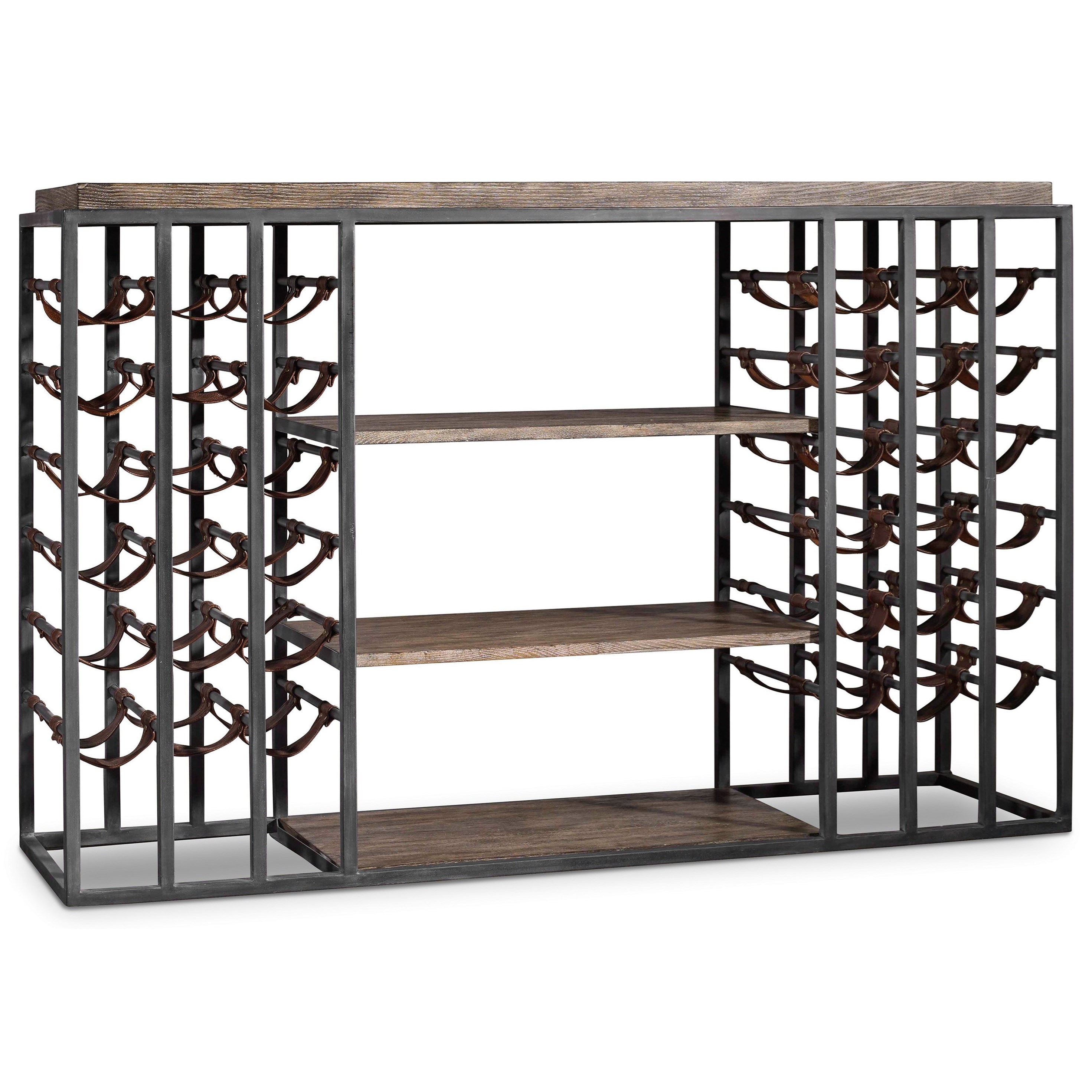 Hooker Furniture Studio 7H 546550002MWD Wine Rack with Storage for 36